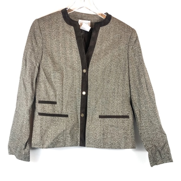 Conrad C Wool Vintage Brown Blazer Jacket - Picture 1 of 3